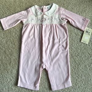 Ralph Lauren girls pink one piece snap outfit NWT